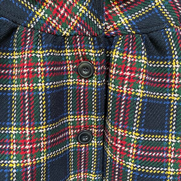 Gap Kids Plaid Wool Pea Coat Like New Condition XL Size 12 - Picture 3 of 8